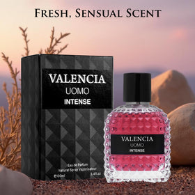 NovoGlow Valencia UOMO Intense packaging box conveys luxury
