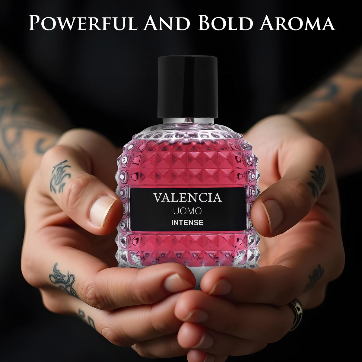 NovoGlow Valencia UOMO Intense woody base note suggesting depth