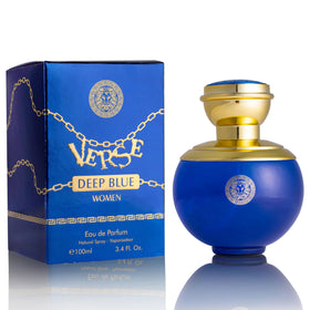 NovoGlow Verse Deep Blue bottle front view for elegant gifting.