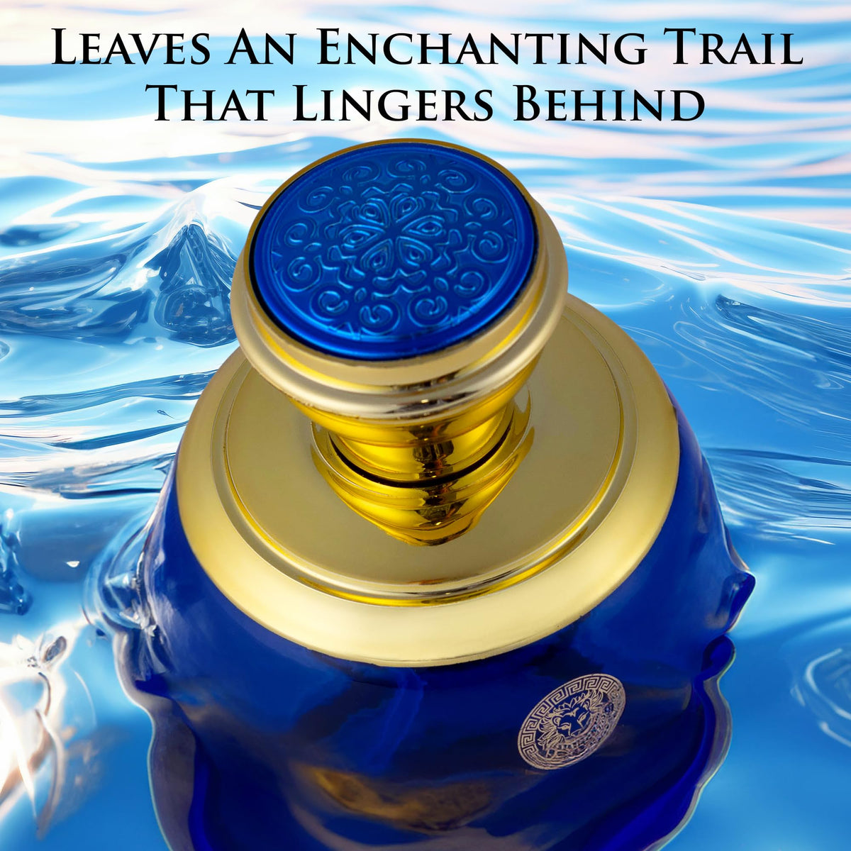 NovoGlow Verse Deep Blue heart notes image suggests floral elegance.