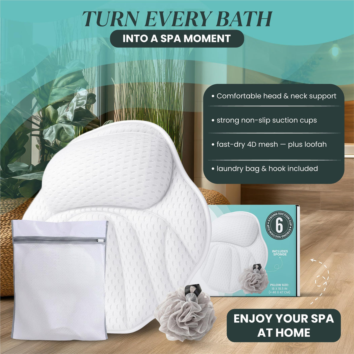 NOVYELL six-suction system helps prevent slipping, supporting a safer tub experience