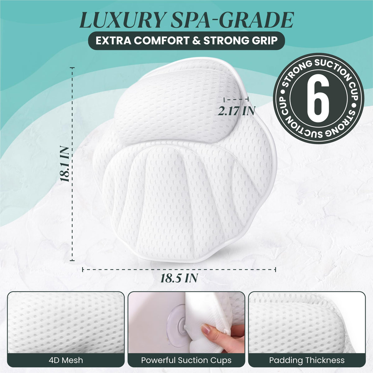 NOVYELL breathable mesh reduces moisture buildup, helping the pillow dry between soaks
