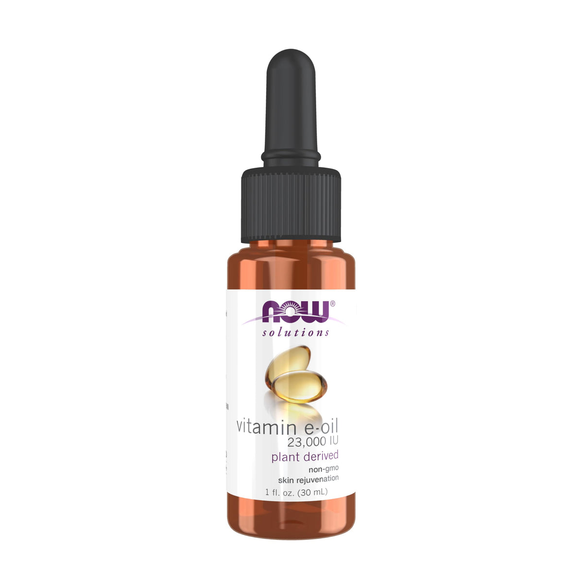 NOW Foods E-Oil bottle 1 oz for skin moisture and rejuvenation support