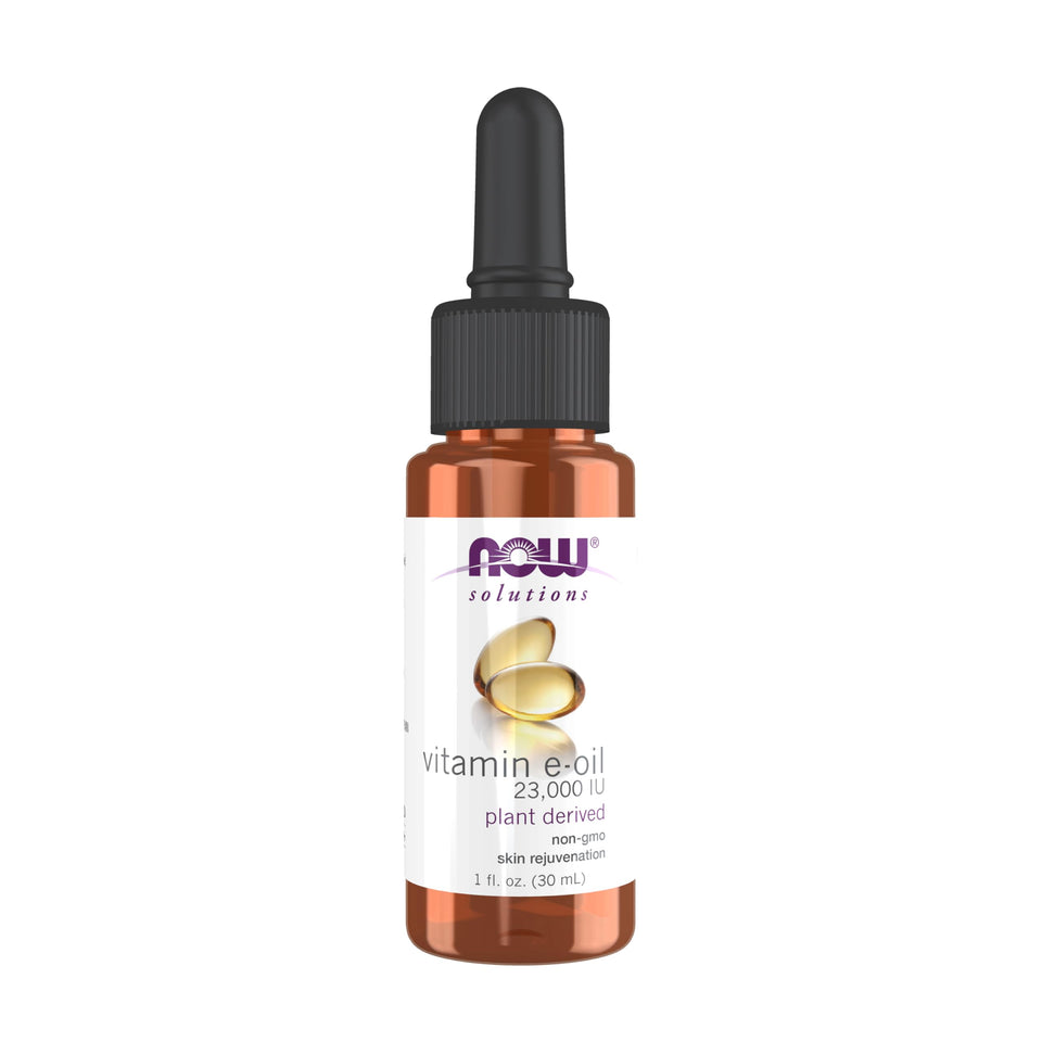 NOW Foods E-Oil bottle 1 oz for skin moisture and rejuvenation support