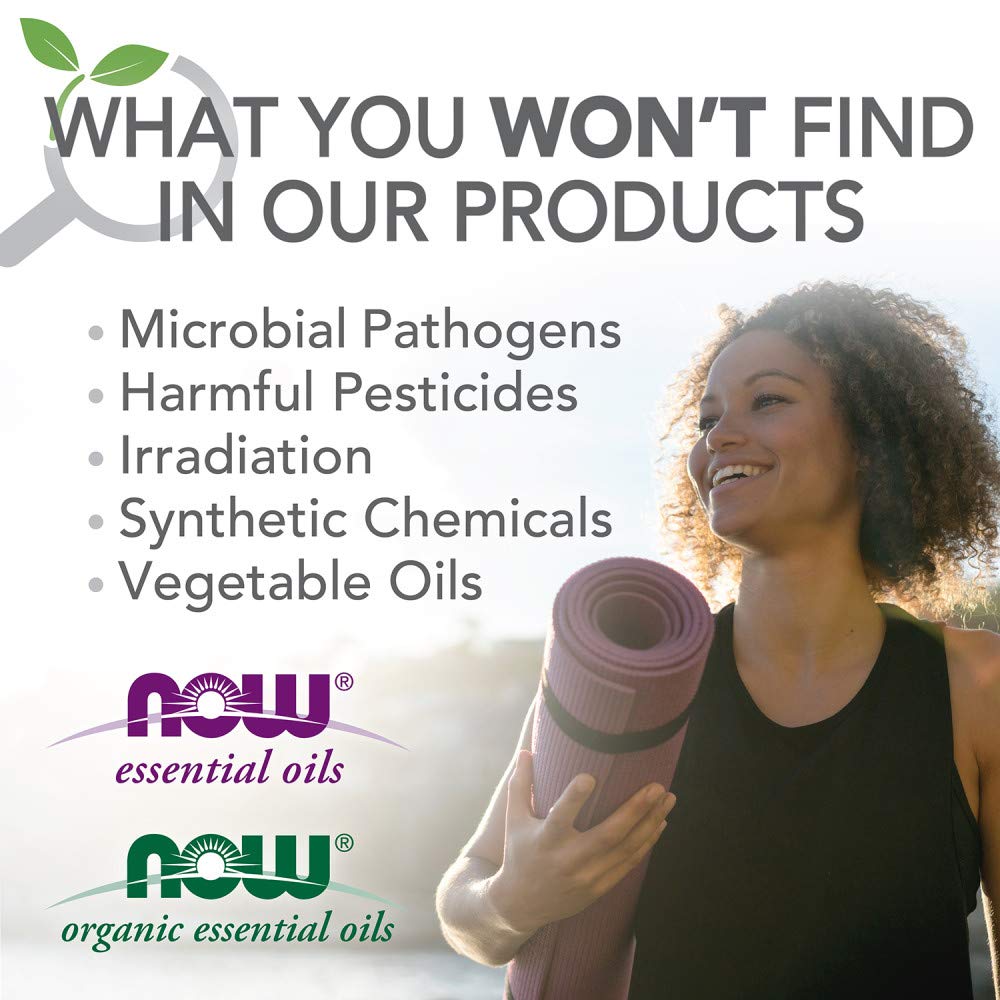 NOW Foods peppermint oil pour cap demonstrates controlled scent release.