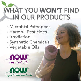 NOW Foods peppermint oil pour cap demonstrates controlled scent release.