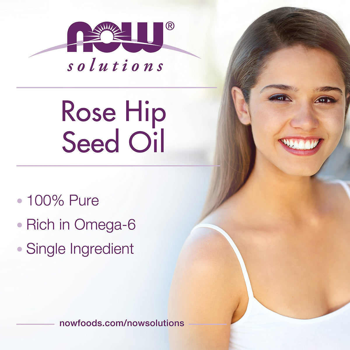NOW Foods GMP seal on Rose Hip Seed Oil packaging