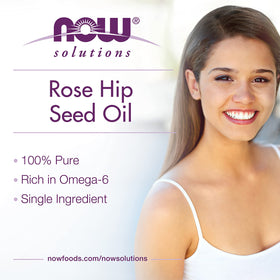 NOW Foods GMP seal on Rose Hip Seed Oil packaging