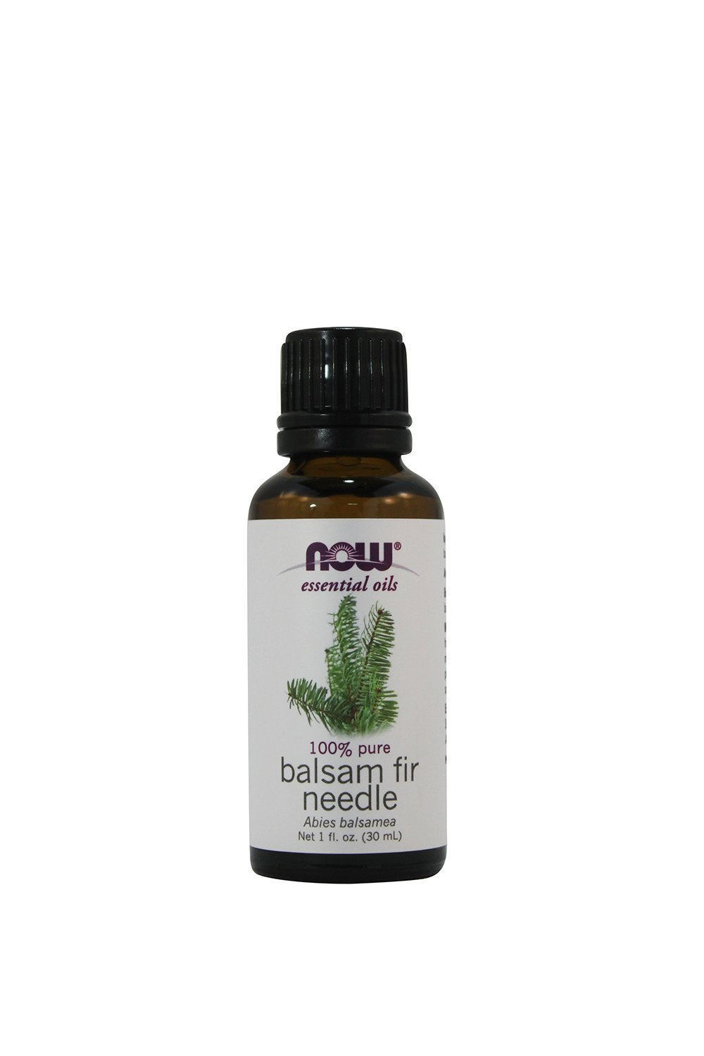 NOW Foods Balsam Fir Needle Oil bottle for aromatic blends and diffusion.