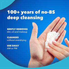 Noxzema moisturizing cleanser texture is ready for daily use.