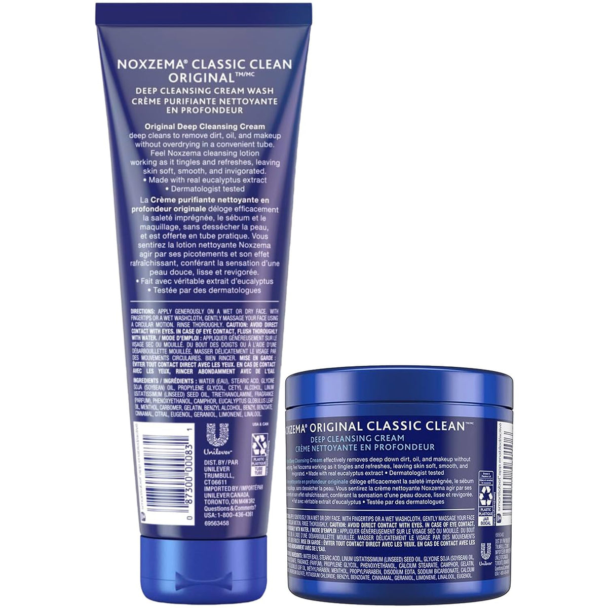 Noxzema Original Deep Clean Tube demonstrates portable cleansing with a refreshing tingle.