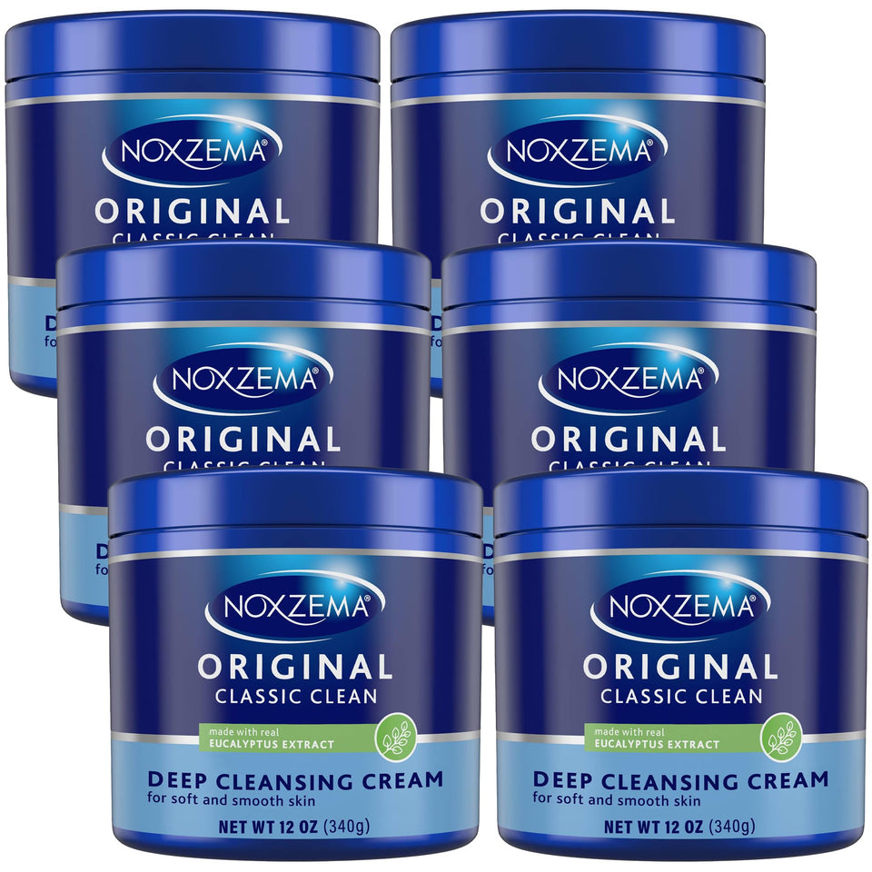 Noxzema Original deep cleansing cream jar close-up for a thorough cleanse.