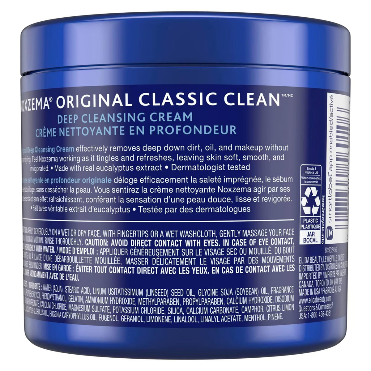 Noxzema Original face wash six-pack label close-up highlighting value.
