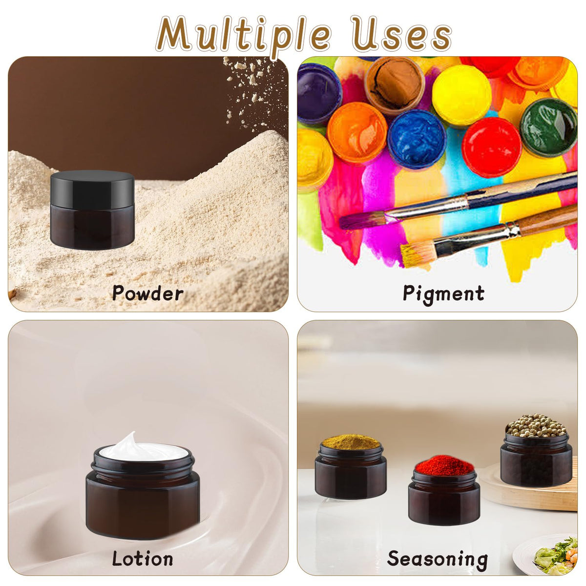 Nozefy glass jar sticks included inside pack for easy sample application
