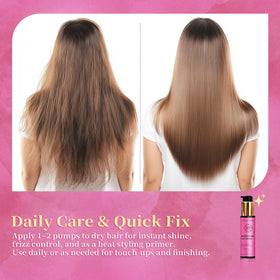 NP Nature's Philosophy Argan Oil serum on towel-dried hair heat protection