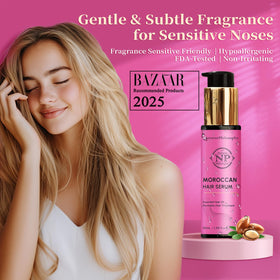 NP Nature's Philosophy bottle in hand cruelty-free vegan beauty choice