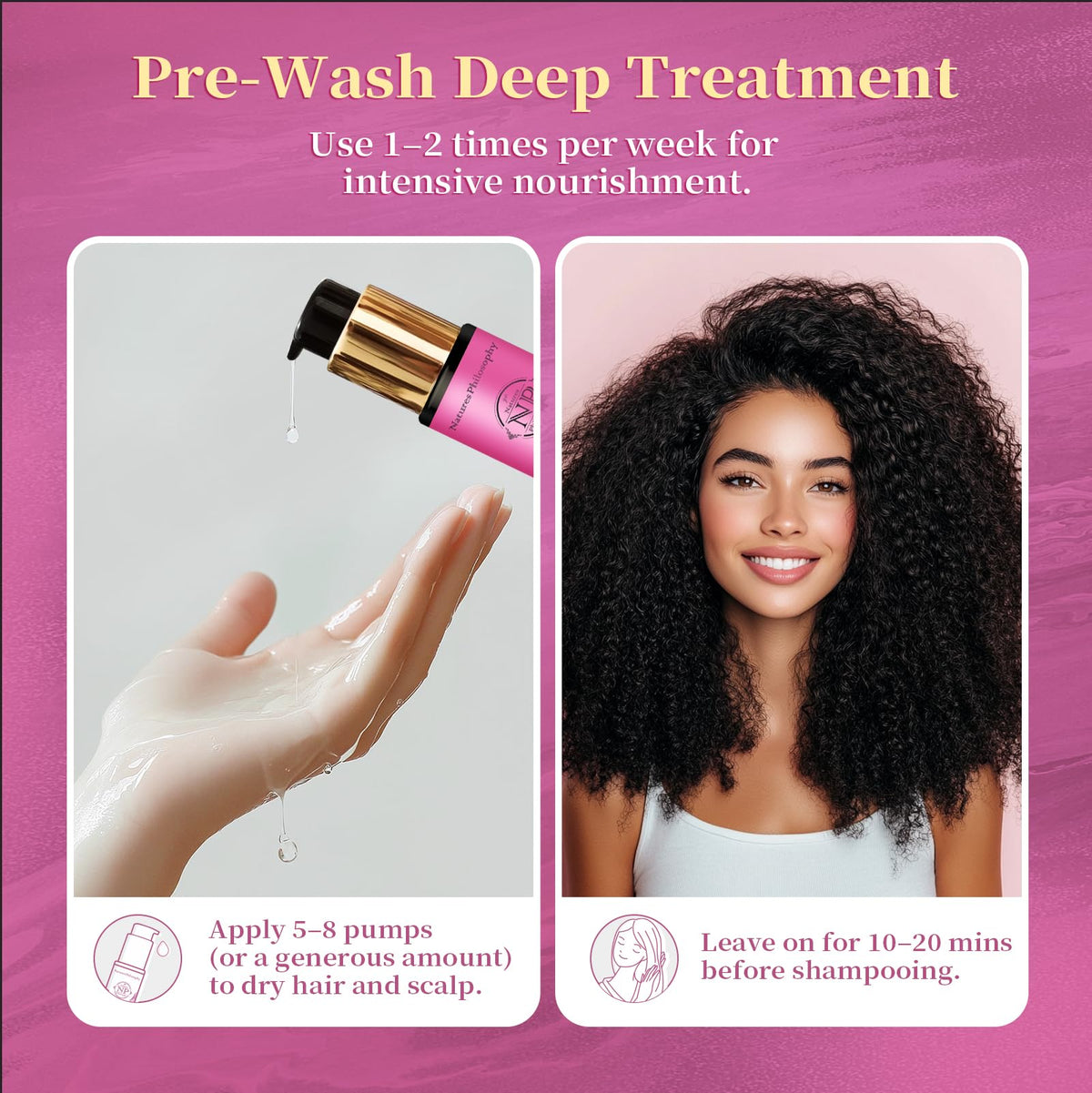 NP Nature's Philosophy luxurious hair oil on towel revitalizes dull strands