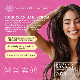 NP Nature's Philosophy Moroccan Argan Oil bottle with pump easy daily shine