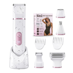 NPYXBR 5-in-1 Bikini Trimmer with all-heads set for versatile grooming at home.