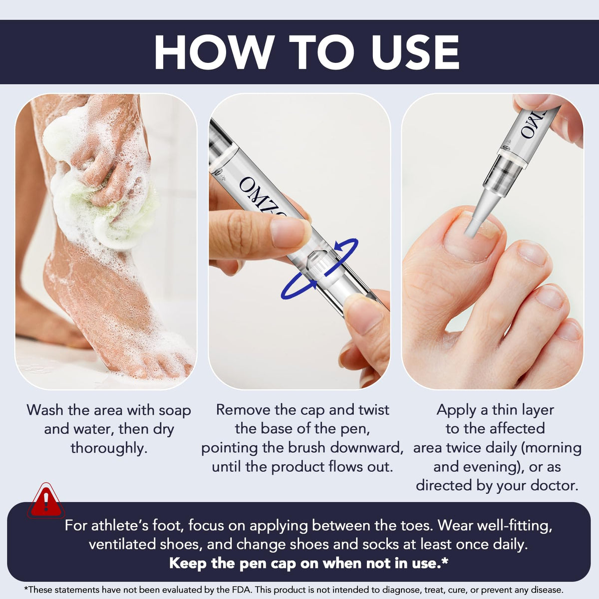 NQINQI Included 5 pens and 5 nail files for complete care.