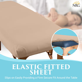 NRG double brushed cotton sheet offers allergy-friendly comfort for clients.