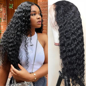 Nsvnsv deep-wave 13x6 lace front wig for natural parting and volume.