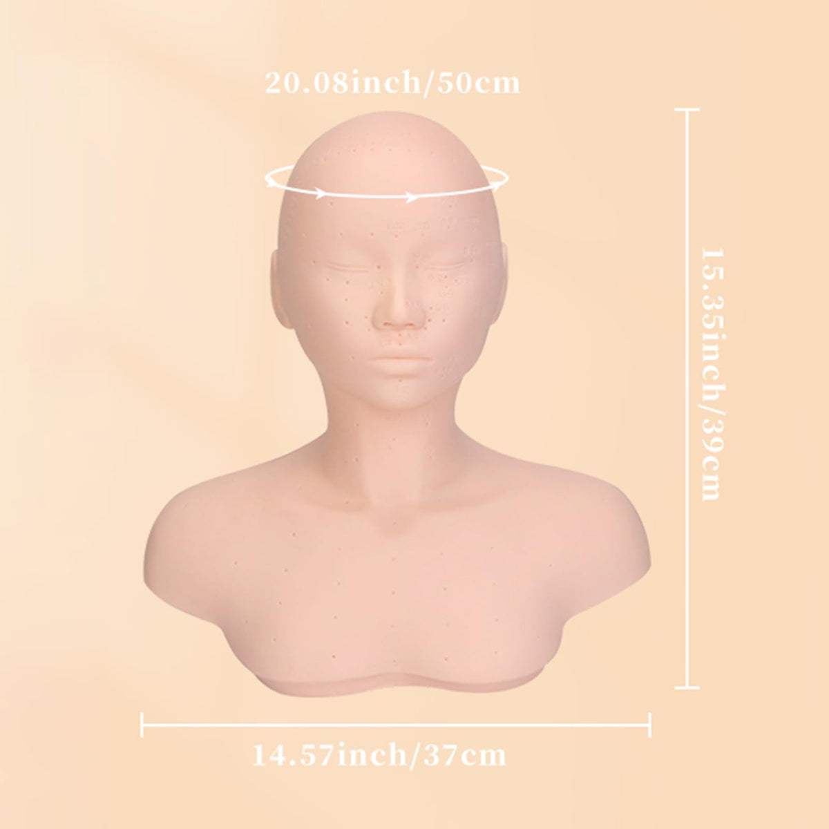 NSXAYIWE cosme­tology mannequin head padding provides elastic support for massage techniques.
