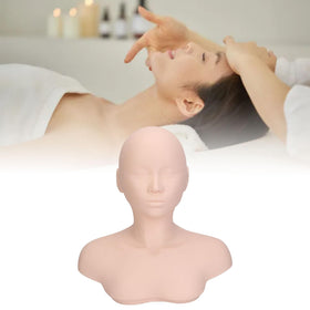 NSXAYIWE esthetics head with shoulders in soft PVC, realistic feel for makeup practice.