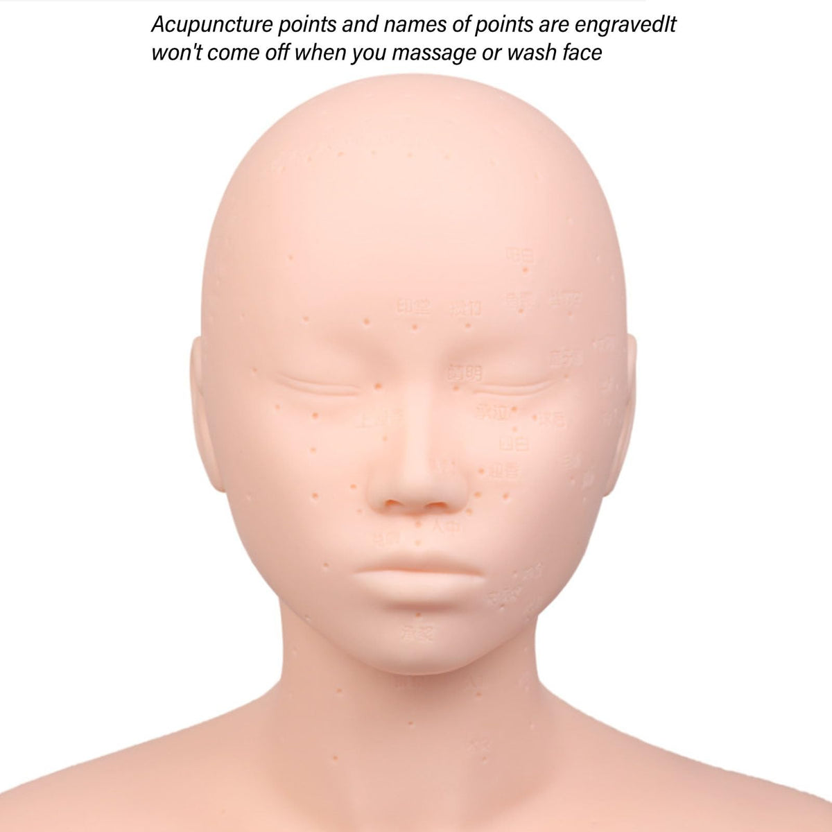 NSXAYIWE eyelash extension practice head offers realistic positioning for lashes.