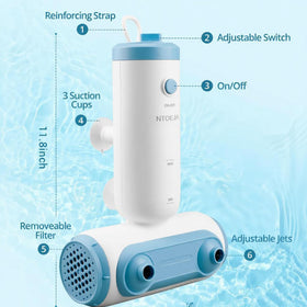 NTOEJA bubble mode creates cloud-like bubbles for a tranquil soak.