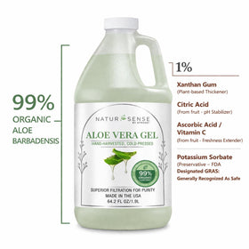 Close-up of NaturSense aloe gel texture for sensitive skin