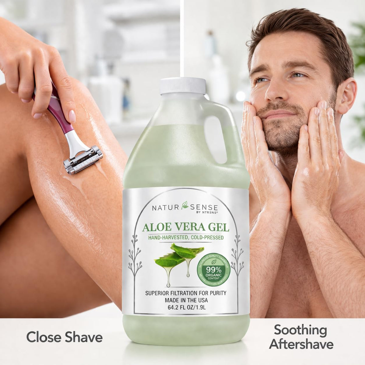DIY skincare idea with aloe gel as a base