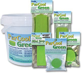 Nu-Calgon PurCool Green Strips packaging showing plant-based formula.