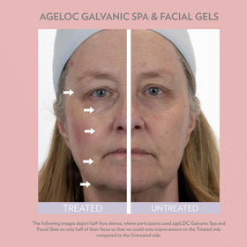 Nu Skin ageLOC GS pre-treat scene showing pores soften and oil balance for clean skin.
