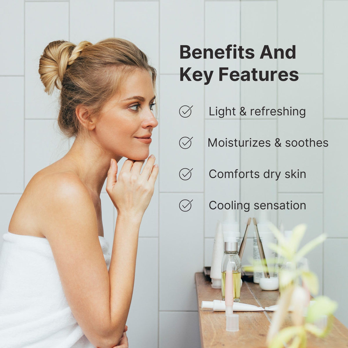 Nu Skin Enhancer Skin Conditioning Gel delivers a cooling sensation after application