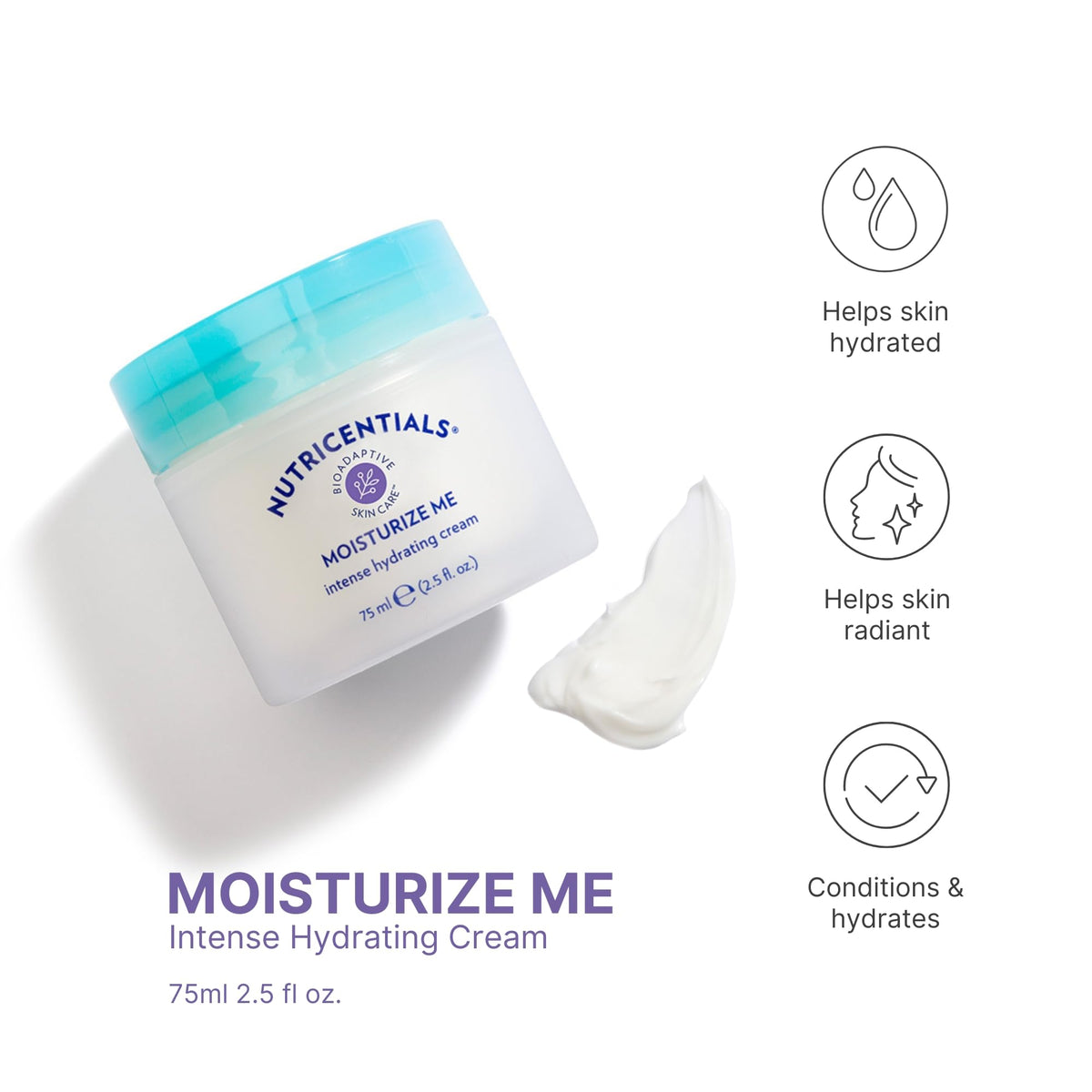 Texture swatch of Nu Skin Moisturize Me Intense Hydrate Cream