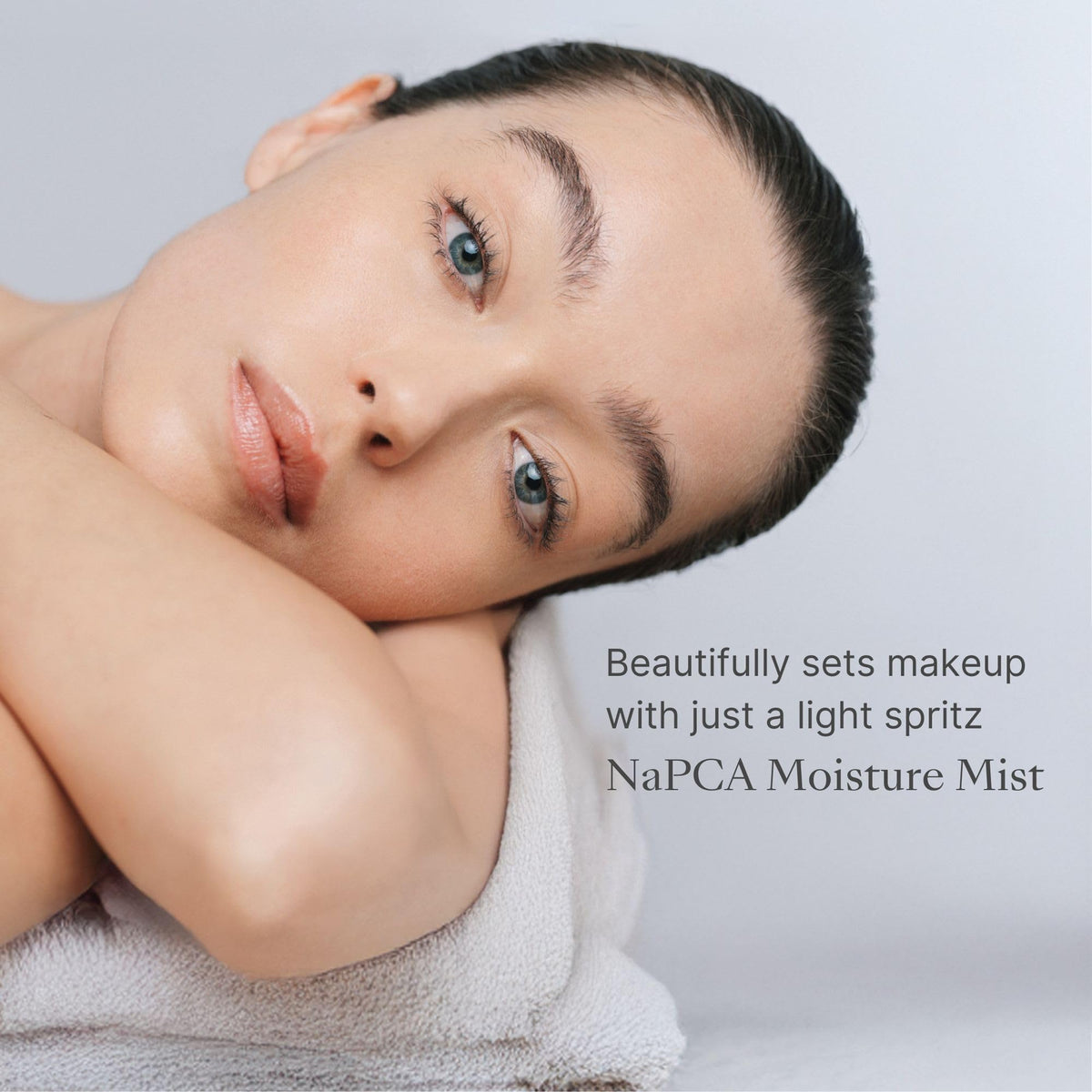Nu Skin NaPCA Moisture Mist with hyaluronic acid locks in moisture.
