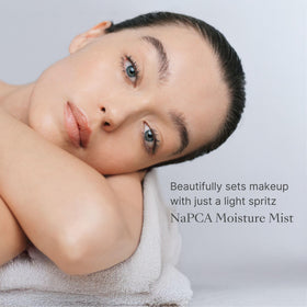 Nu Skin NaPCA Moisture Mist with hyaluronic acid locks in moisture.