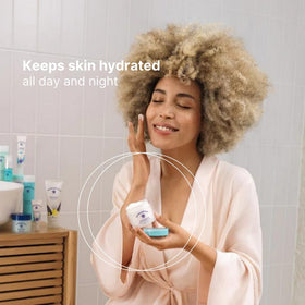 Nighttime skincare routine featuring Nu Skin Moisturize Me Intense Hydrate Cream