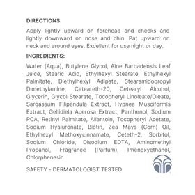 Nu Skin Rejuvenating Cream swatch reveals rich, lightweight emollients.