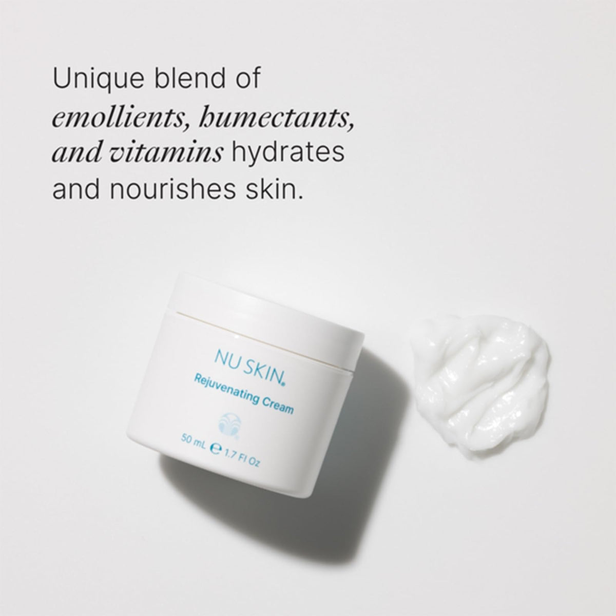 Nu Skin Rejuvenating Cream being applied demonstrates quick absorption.