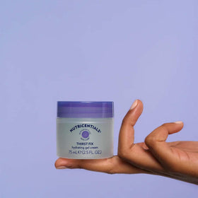 Nu Skin ThirstFix Gel Cream packaging with Cats Whisker extract motif.
