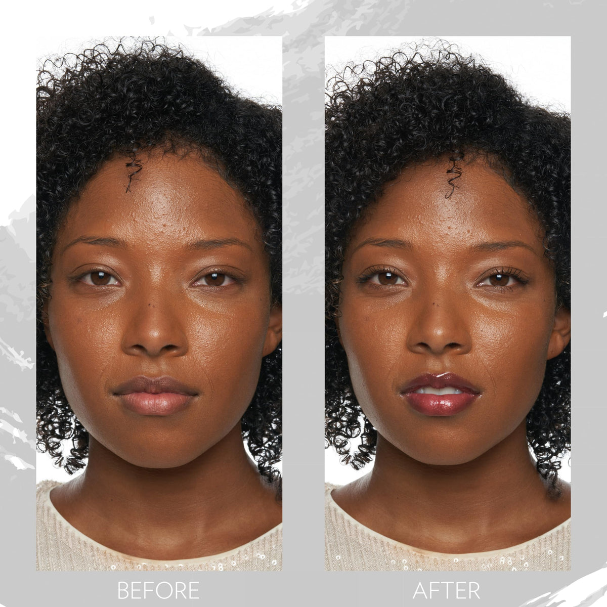 The brush lifts and shapes lashes from root to tip for balanced volume.