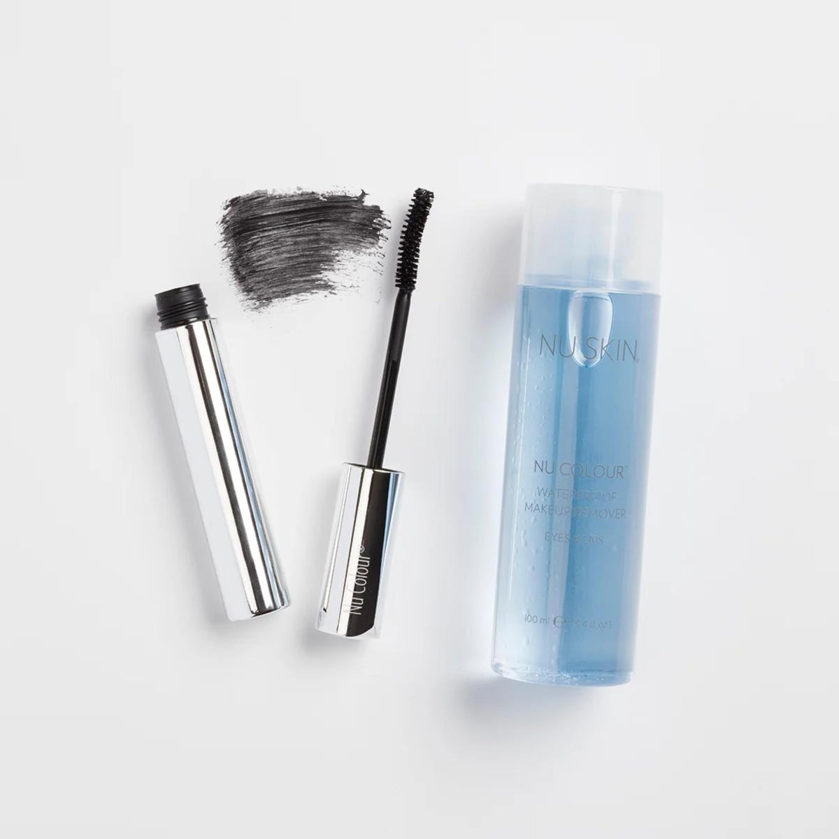 Nu Skin Mascara deepens eye makeup with rich black pigment and lasting wear.
