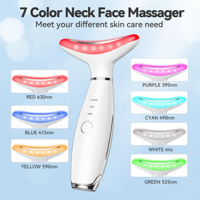 NUAKENE face massager thermal vibration in use, promoting relaxing skin care sessions.