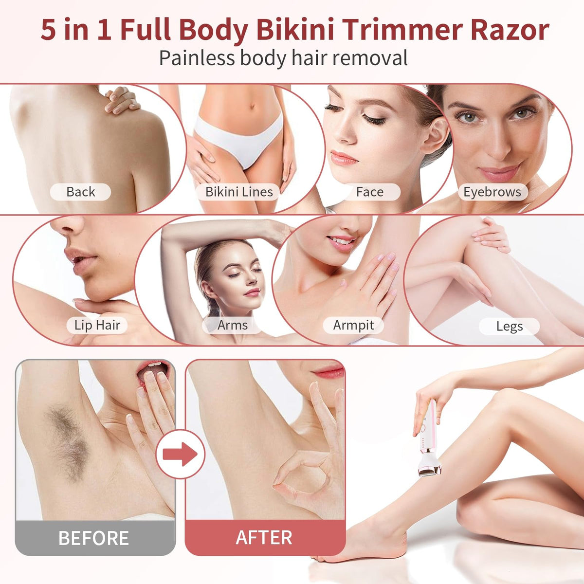 Nuaoi facial hair remover for gentle, close facial shaving.