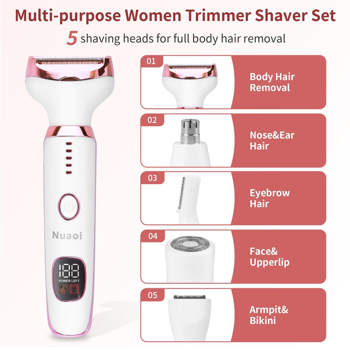 Nuaoi nose trimmer for comfortable nose hair removal.