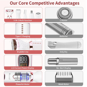 Nuaoi wet dry shaver for shower or dry use.
