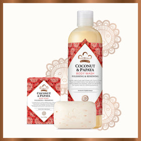 Nubian Heritage Coconut Papaya gift-packaging promotes a thoughtful self care gift