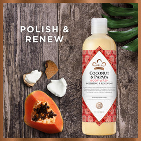 Nubian Heritage Coconut Papaya ingredients label shows coconut oil and shea butter benefits